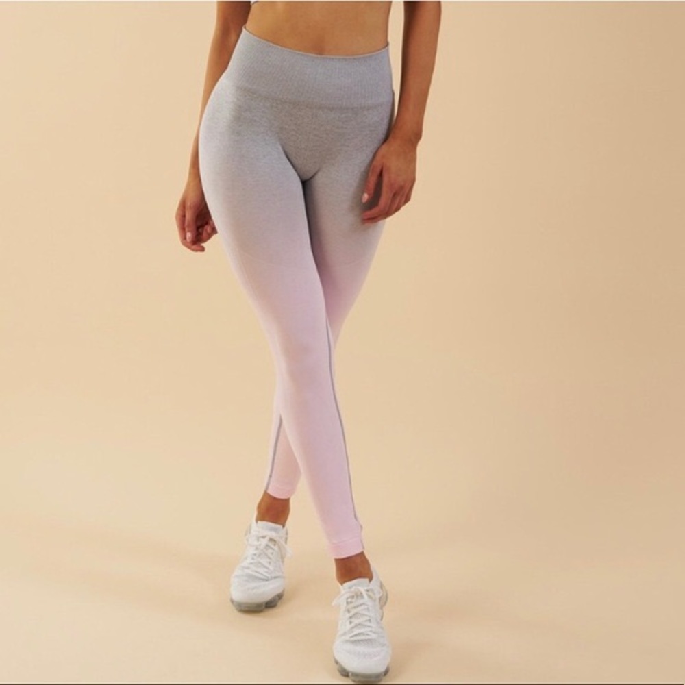 Gymshark Light Pink & Grey Ombré Seamless